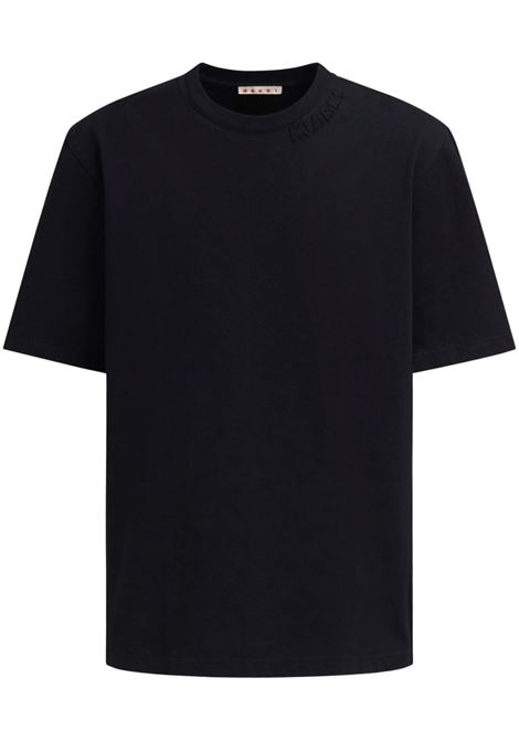 crewneck t-shirt man black MARNI | HUMU0287X0 UTC40600N99